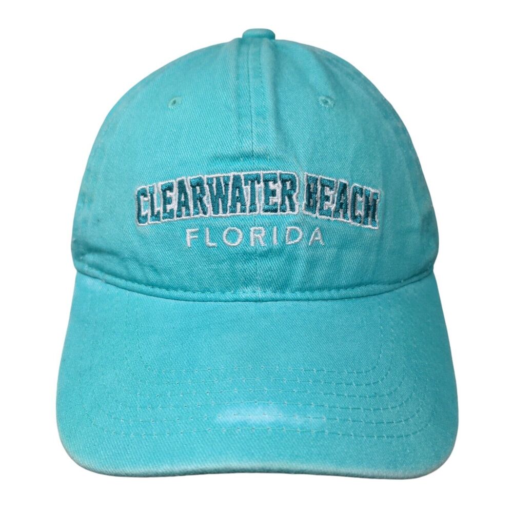 Clearwater Beach Florida Strapback Hat Blue OSFM Embroidered Surf Style